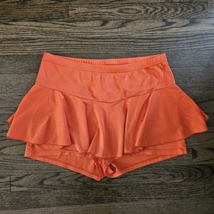 SHEIN Bright Orange Ruffle Skorts